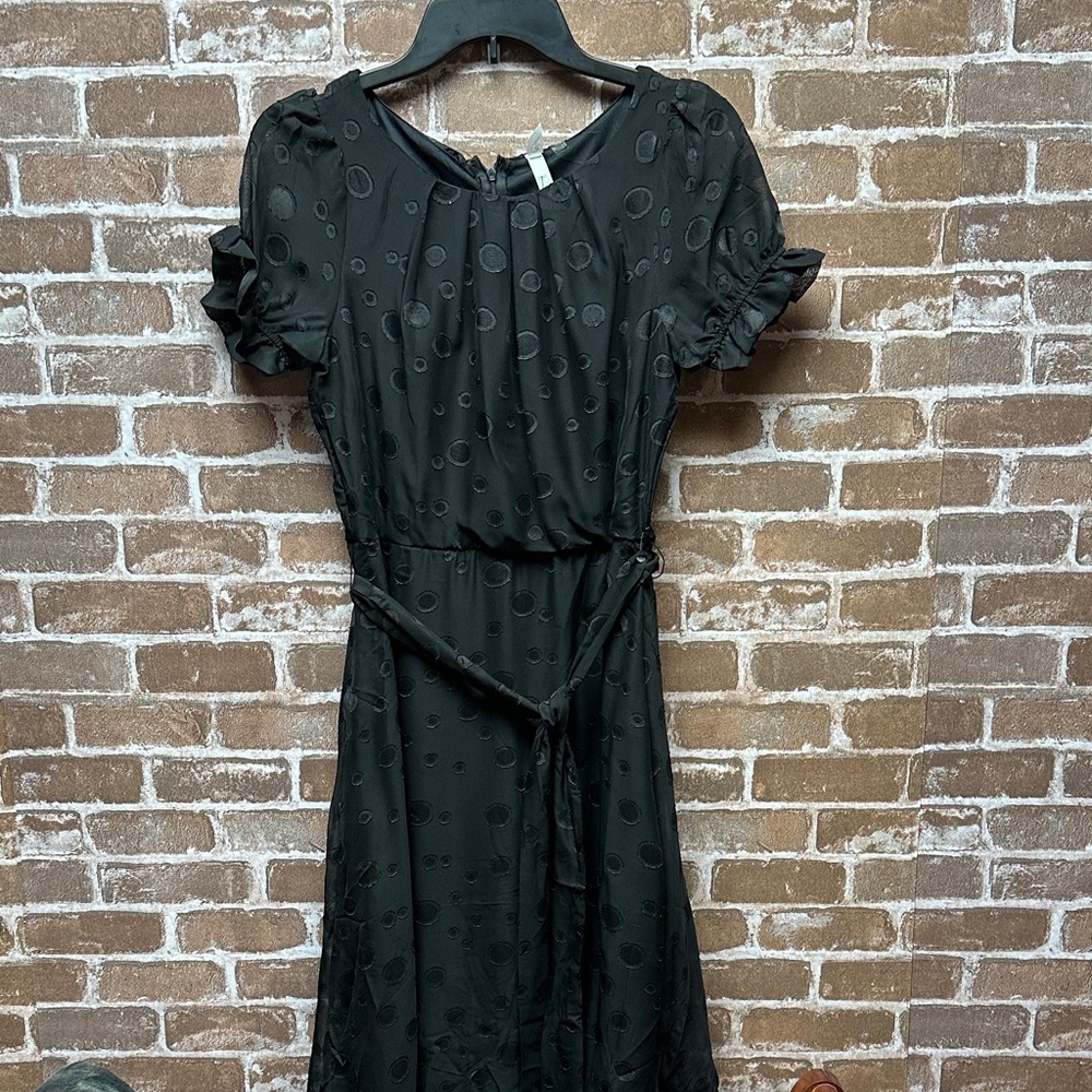 NY Collection Black Midi Dress. New - Picture 1 of 8